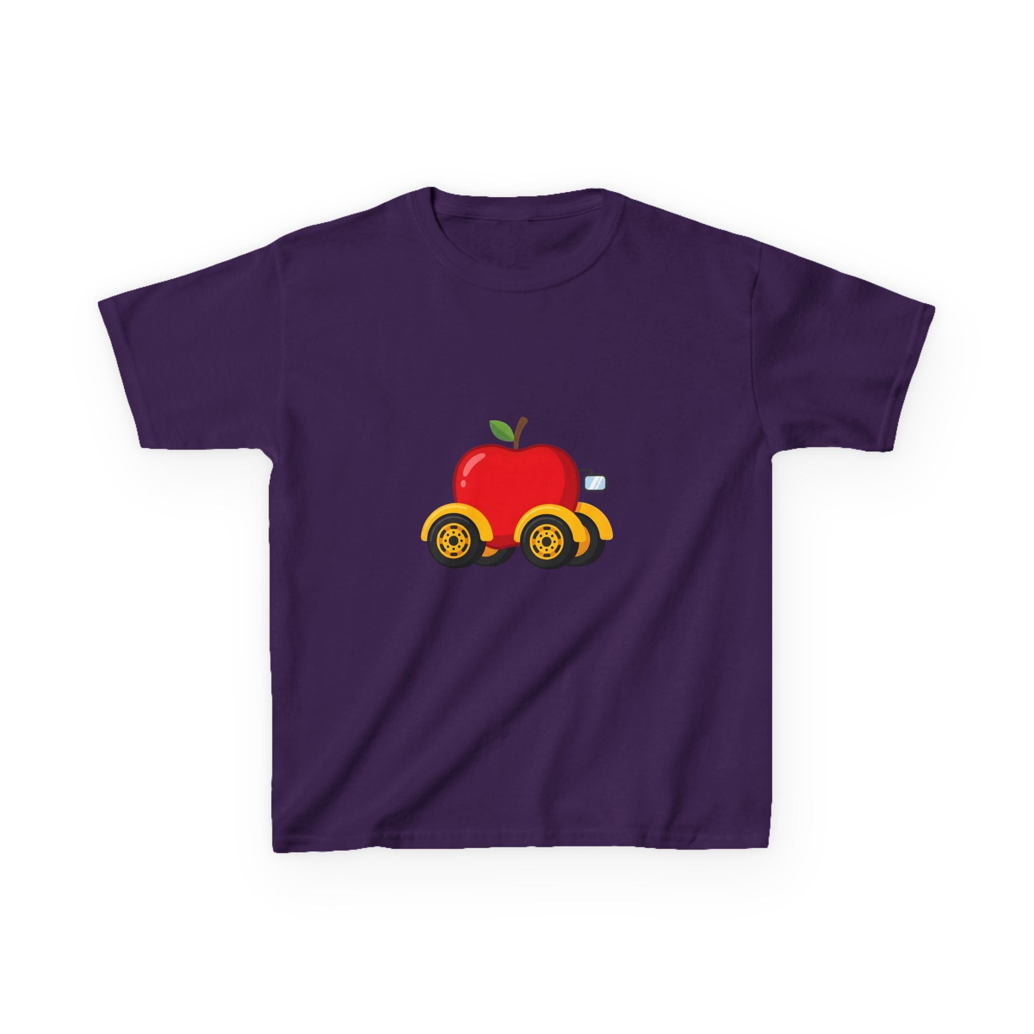 Kids T-Shirt - Apple On Wheels Graphic | Whimsical Fruit Car