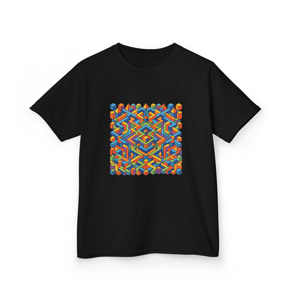 Kids T-Shirt - Colorful Isometric Optical Illusion Maze