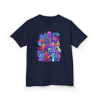 Kids Glitch Art Tee - FUNGUS Neon Cyberpunk Design | Retro
