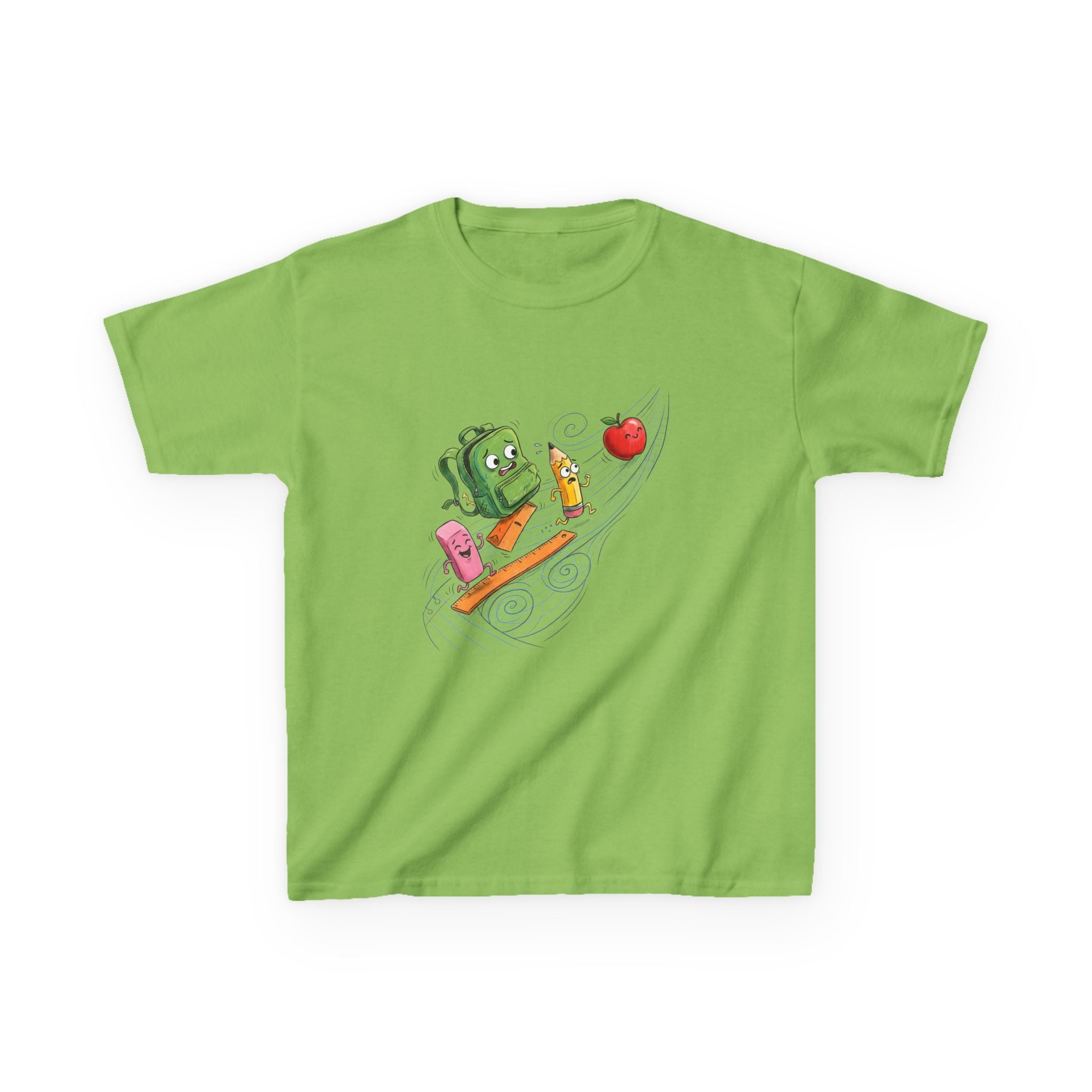Kids Cartoon School Supplies T-Shirt - Back to School Chaos | 2026