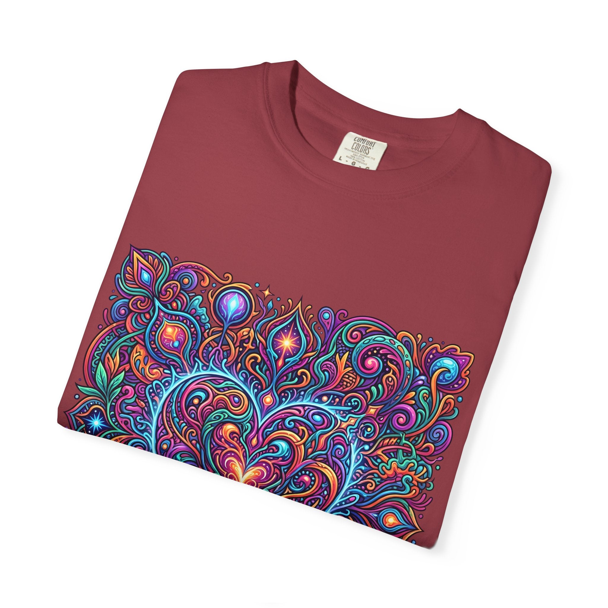 Unisex Garment-Dyed T-shirt - Cosmic Love | Psychedelic Heart Art