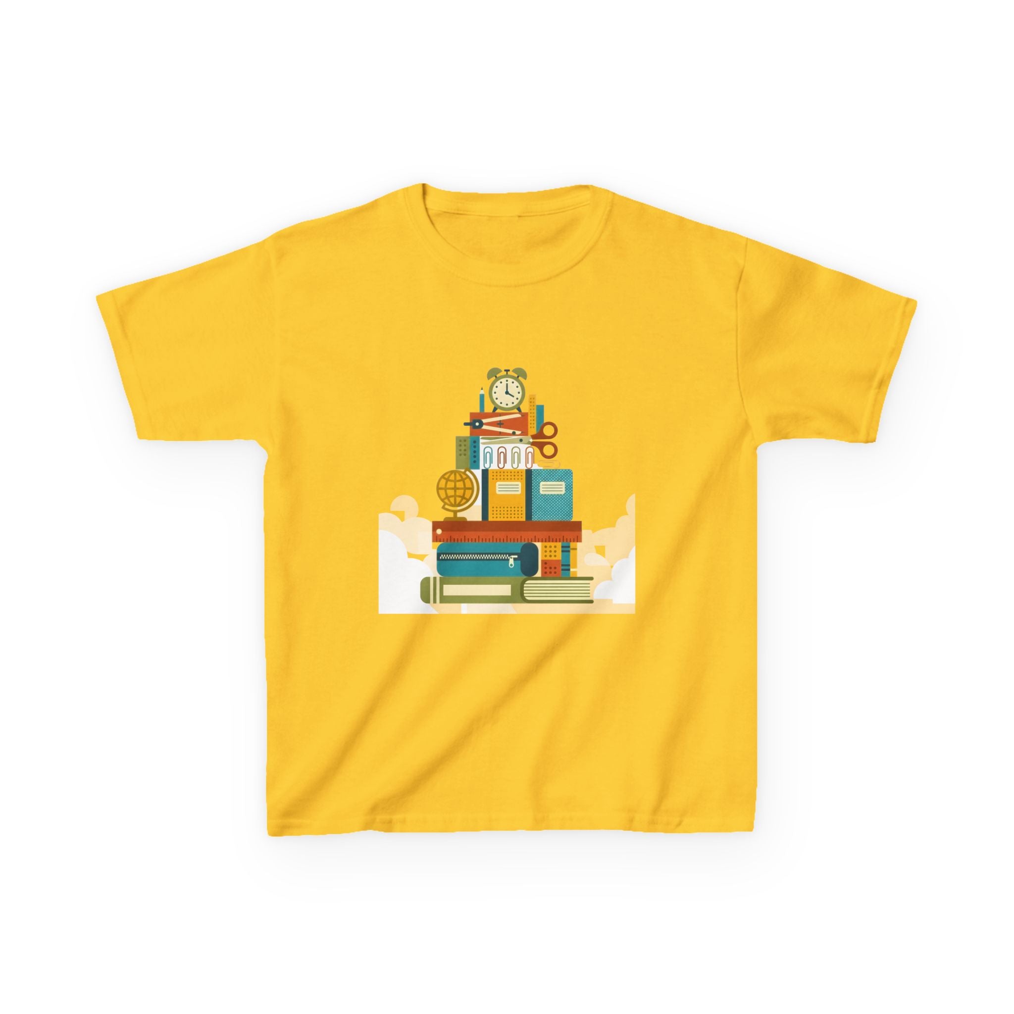 Kids Tee - Flat Vector School Supplies Stack | Back to School 2026