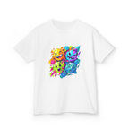 Kids T-Shirt - Vibrant Geometric Faces | Abstract Art
