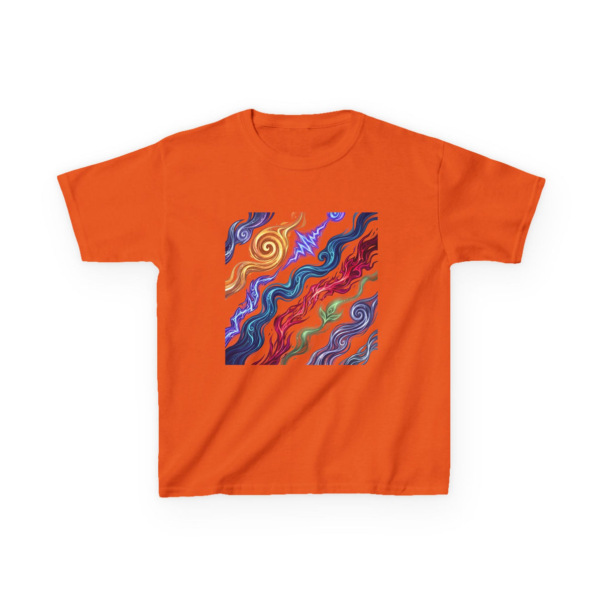Kids Tee - Vibrant Elemental Magic Energy | Fantasy Glow