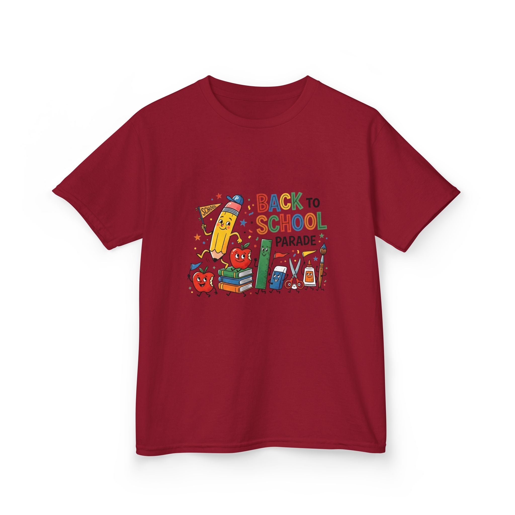 Kids Back to School Tee - Playful SCHOOL Supplies | First Day