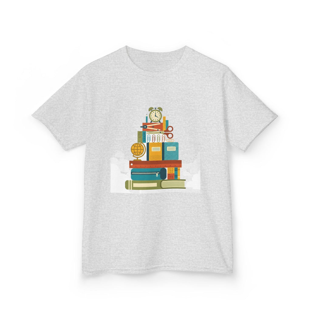 Kids Tee - Flat Vector School Supplies Stack | Back to School 2026