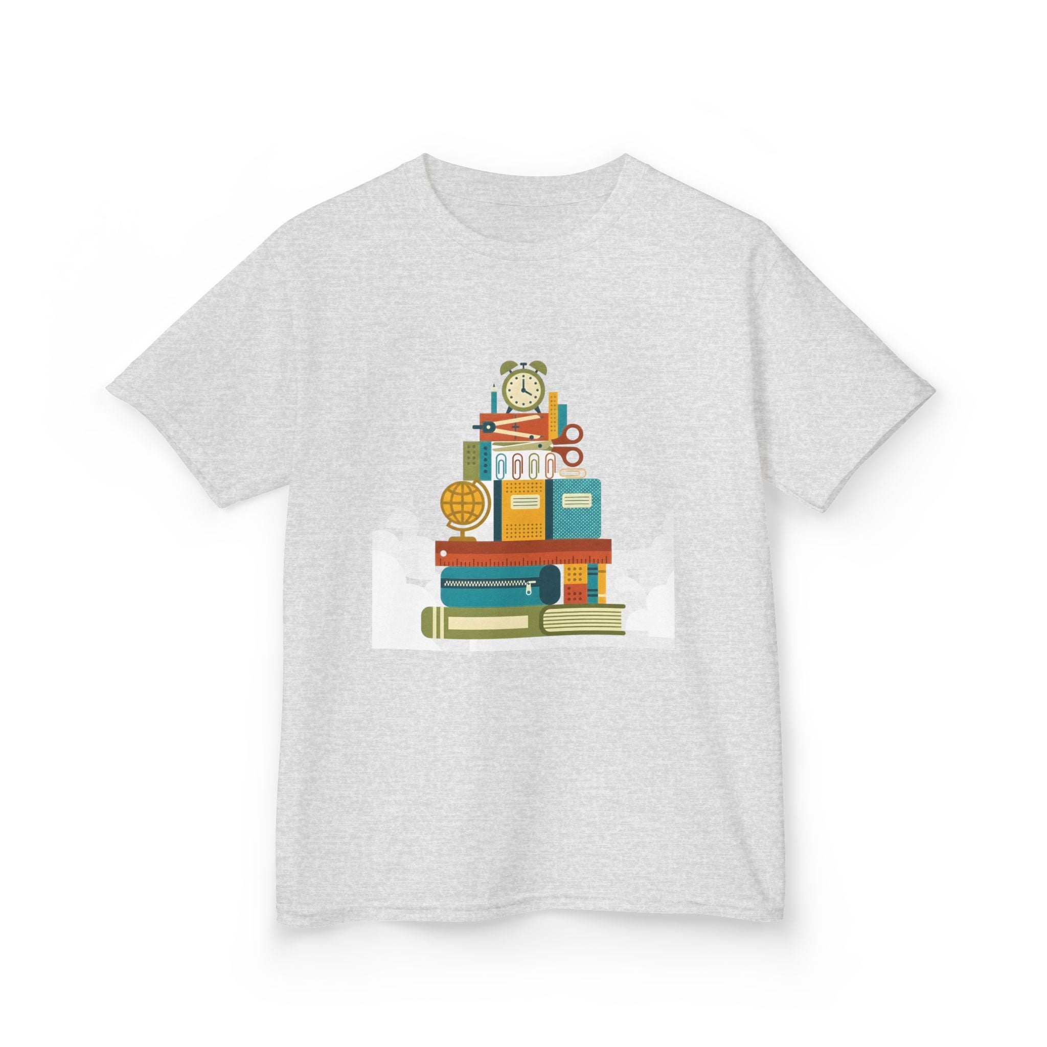Kids Tee - Flat Vector School Supplies Stack | Back to School 2026