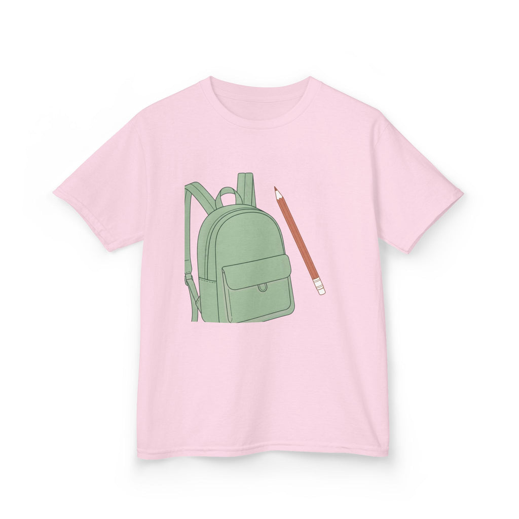 Kids Tee - Cartoon School Supplies Backpack Pencil | Back to School
