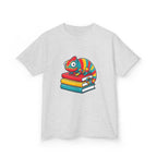 Kids T-Shirt - Whimsical Chameleon Reading Books | School Tee