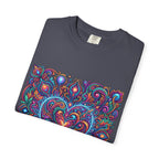Unisex Garment-Dyed T-shirt - Cosmic Love | Psychedelic Heart Art
