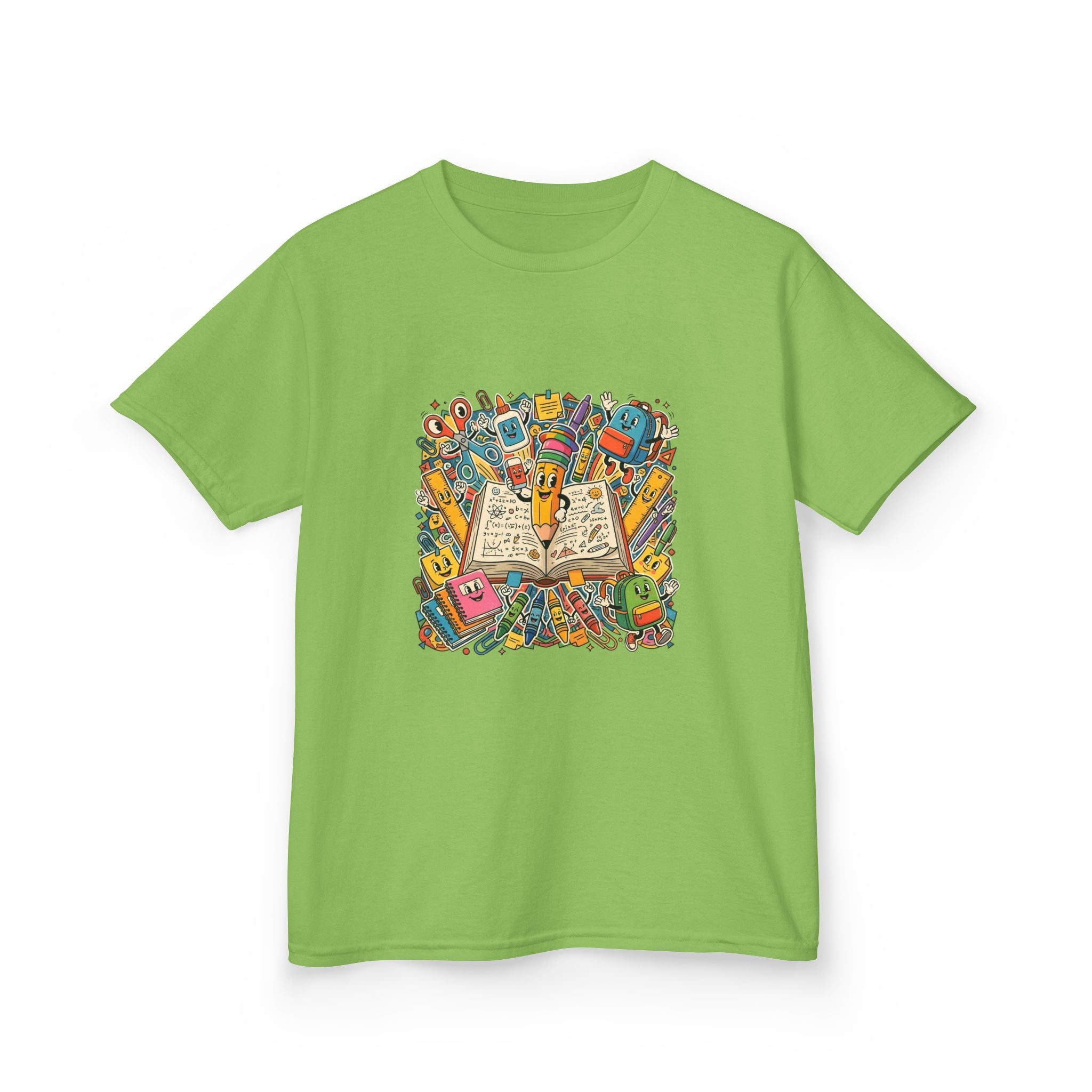 Kids Back to School Tee - Math Equations & School Supplies | 2026