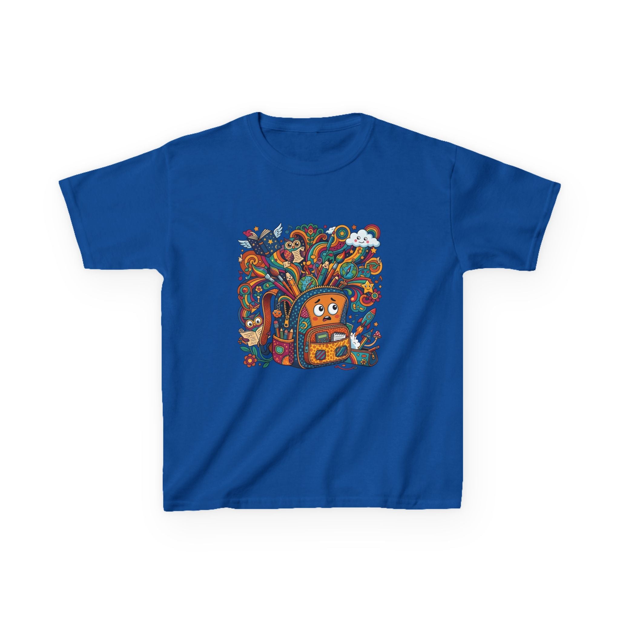 Kids Tee - Whimsical School Owl & Backpack | Back to School 2026