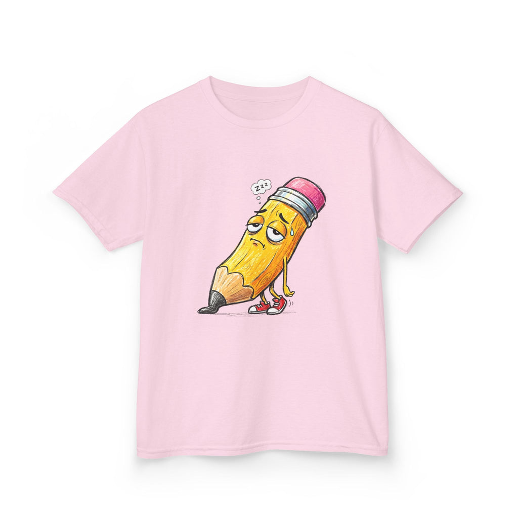 Kids T-Shirt - Tired Pencil Zzz Cartoon | Funny Back to School