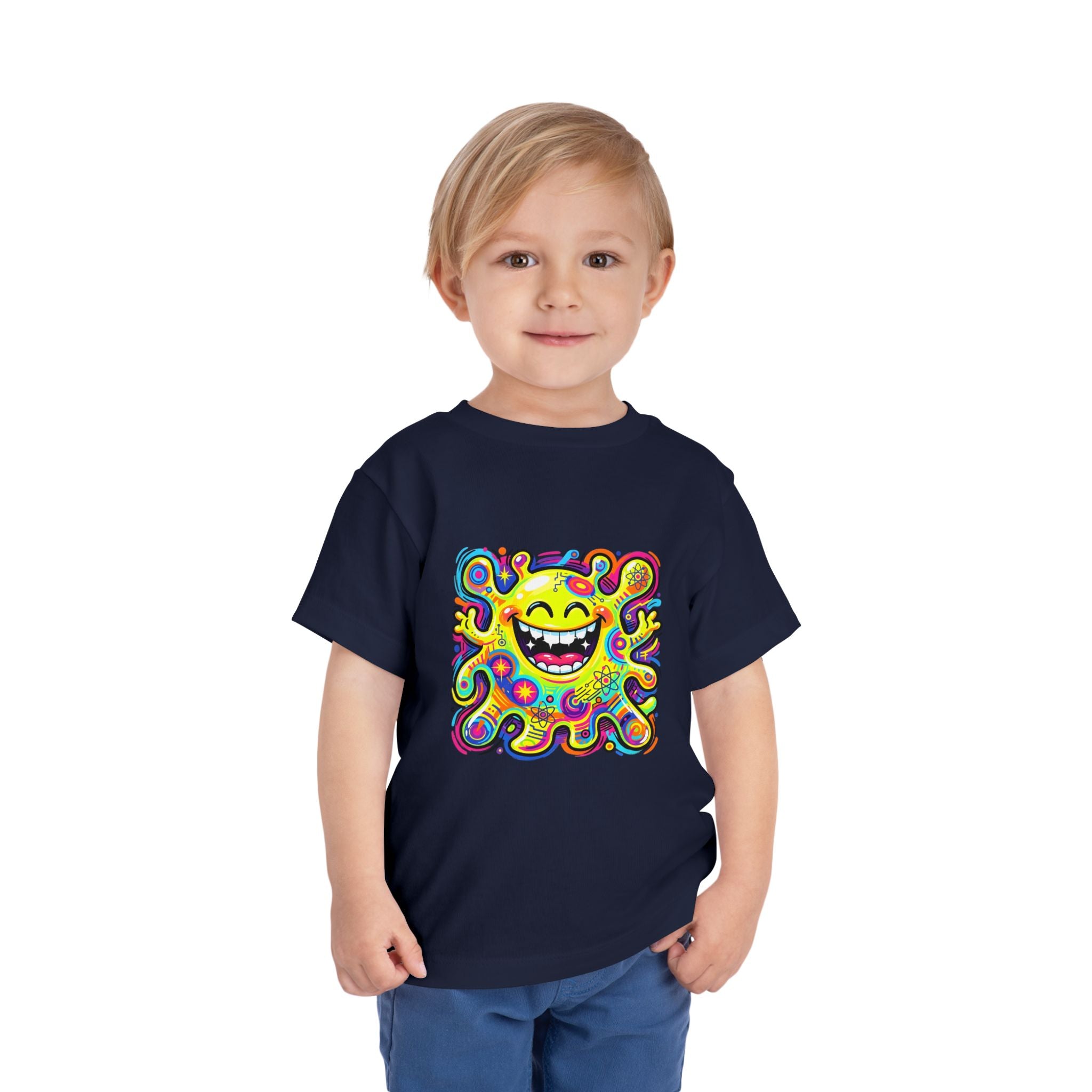 Toddler Tee - Vibrant Psychedelic Monster | Kids Abstract Cartoon Art