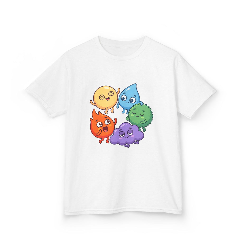 Kids Heavy Cotton Tee - Cute Whimsical Elemental Characters