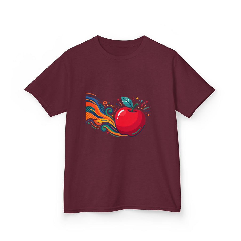 Kids Abstract Fruit Tee - Vibrant Apple Art | Creative Design