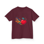 Kids Abstract Fruit Tee - Vibrant Apple Art | Creative Design