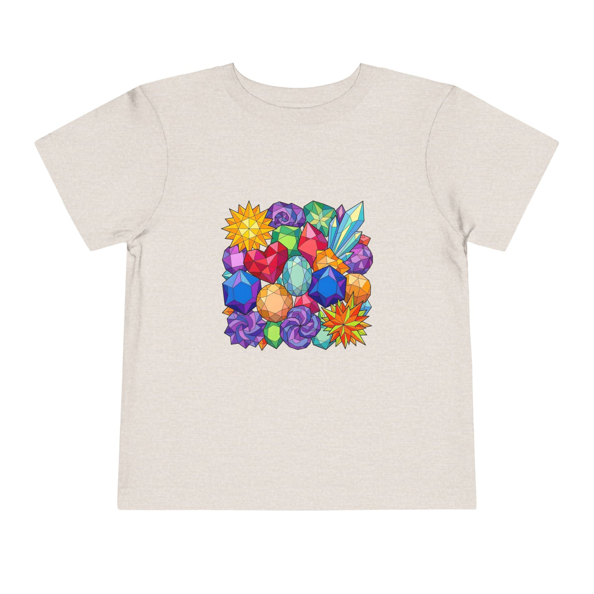 Toddler Tee - Vibrant Geometric Crystal & Gemstone Shirt