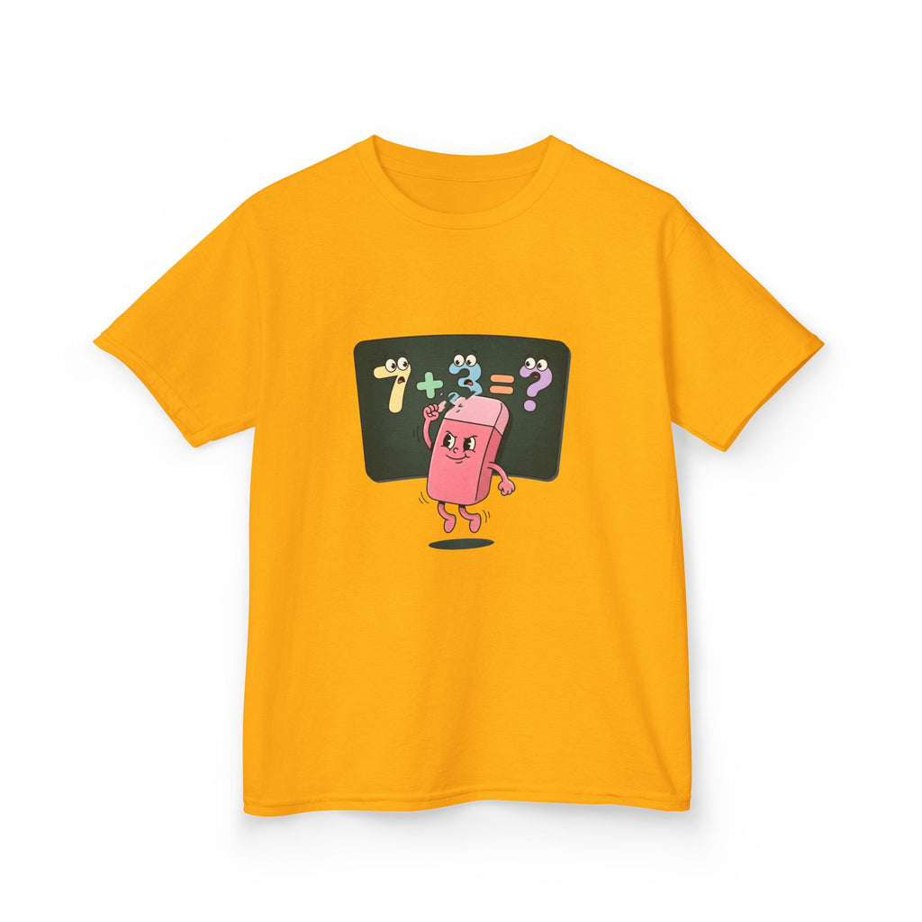 Kids Retro Math Tee - Playful Eraser Addition Problem