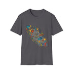 Unisex T-Shirt - Groovy Folk Art Love & Peace | Vibrant Community