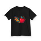 Kids Abstract Fruit Tee - Vibrant Apple Art | Creative Design