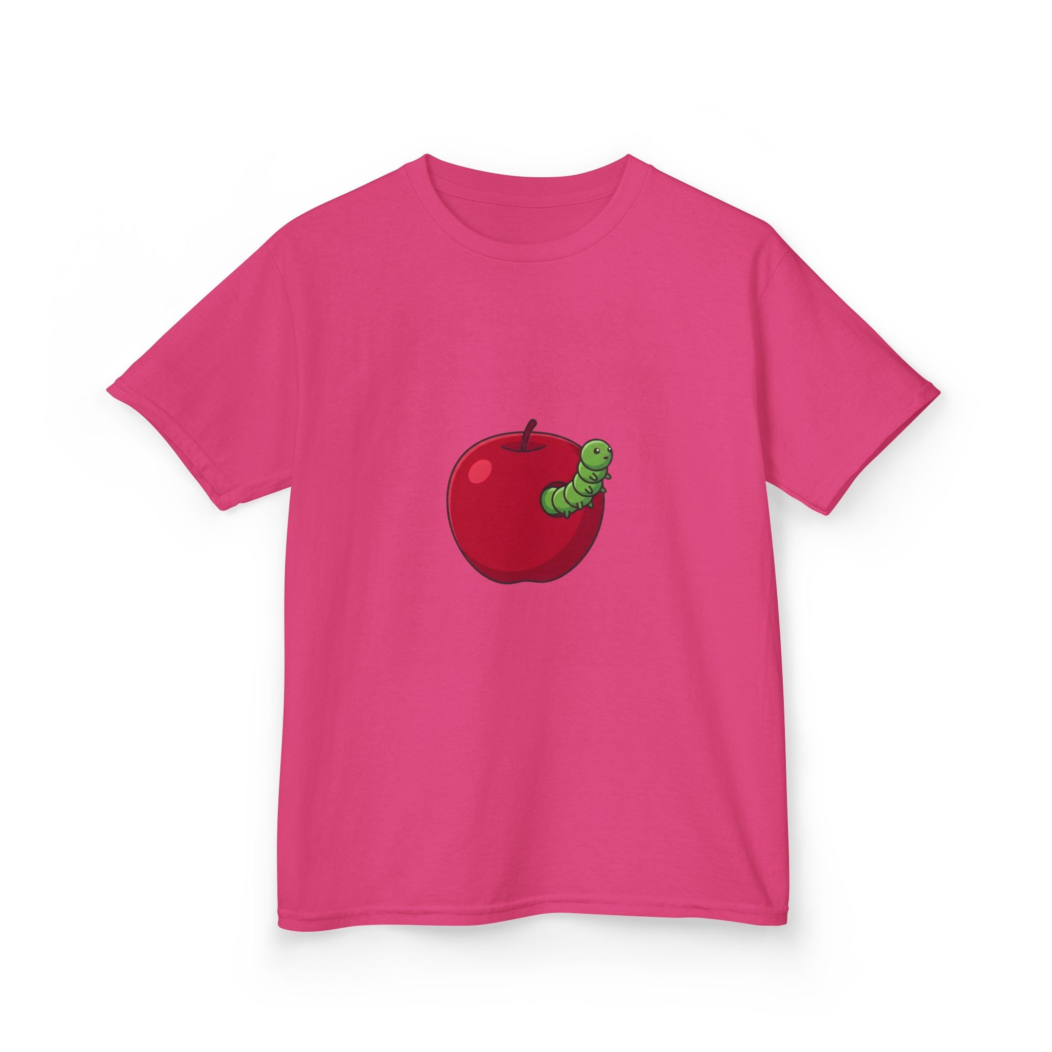 Kids T-Shirt - Cute Hungry Bookworm Caterpillar Apple Tee