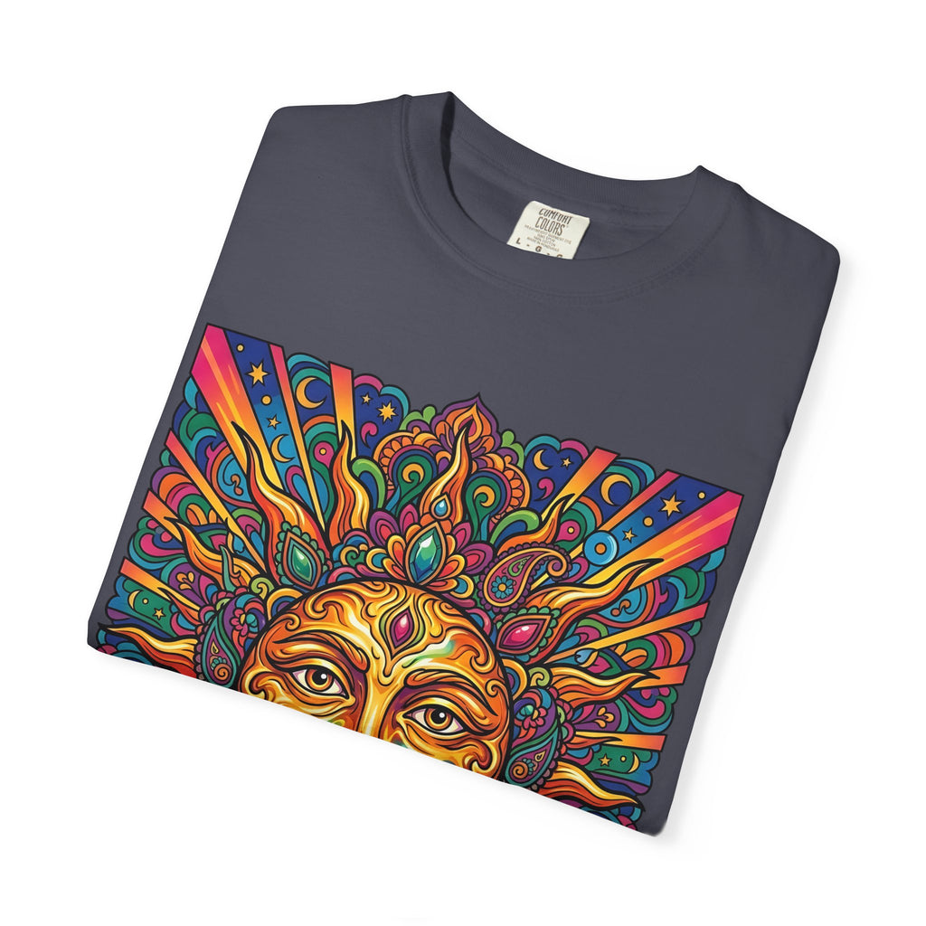 Unisex T-shirt - Psychedelic Sun Boho | Comfort Colors Garment-Dyed