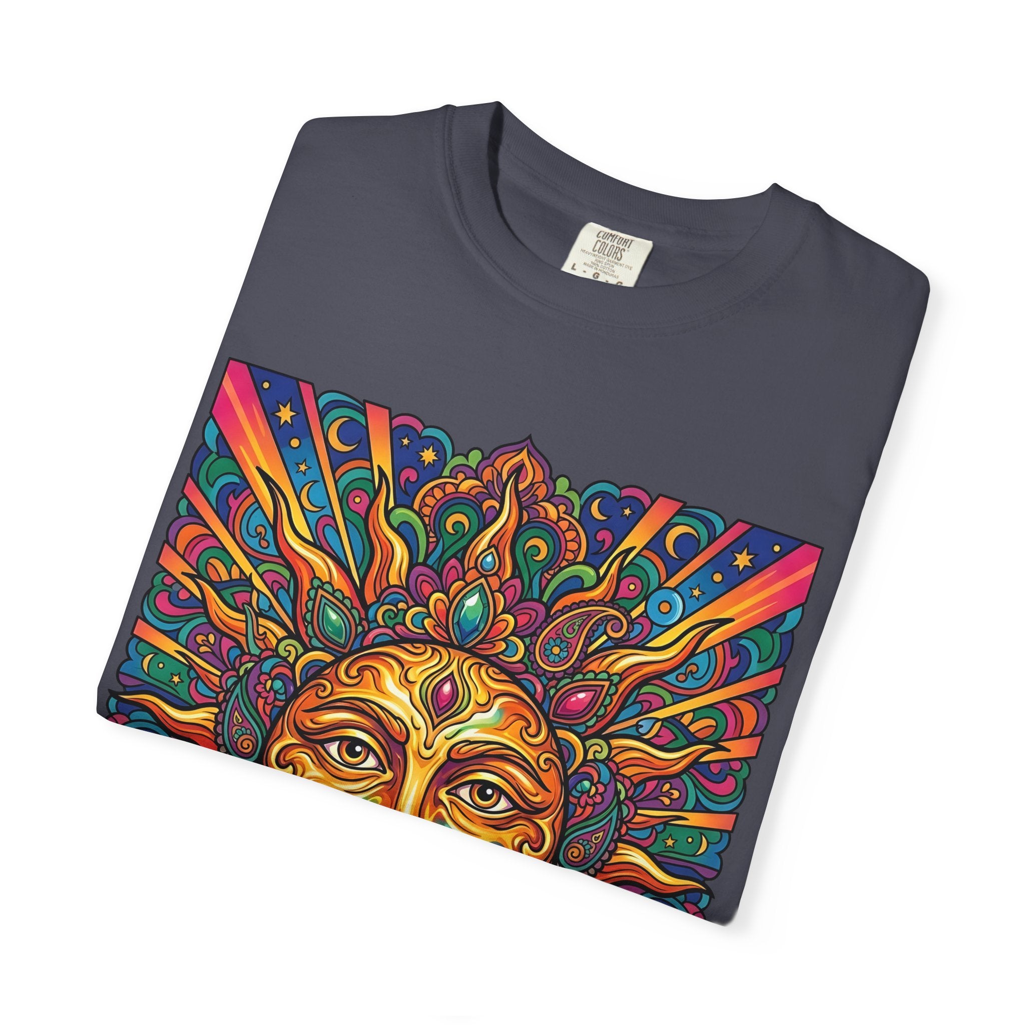 Unisex T-shirt - Psychedelic Sun Boho | Comfort Colors Garment-Dyed