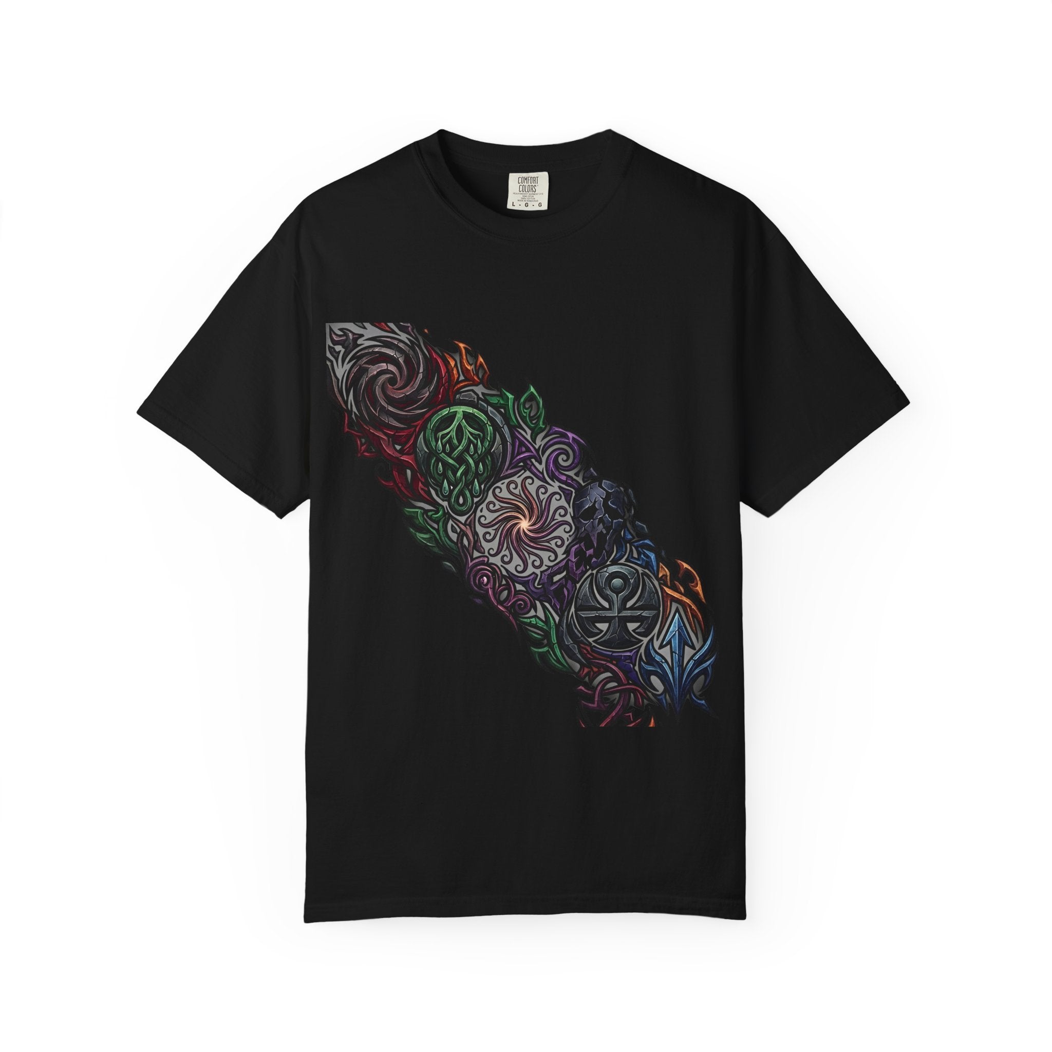 Unisex T-shirt - Dark Fantasy Celtic Skull Ankh | Garment-Dyed