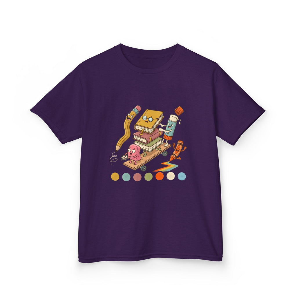 Kids T-Shirt - Cute Cartoon School Supplies | Back to School 2026