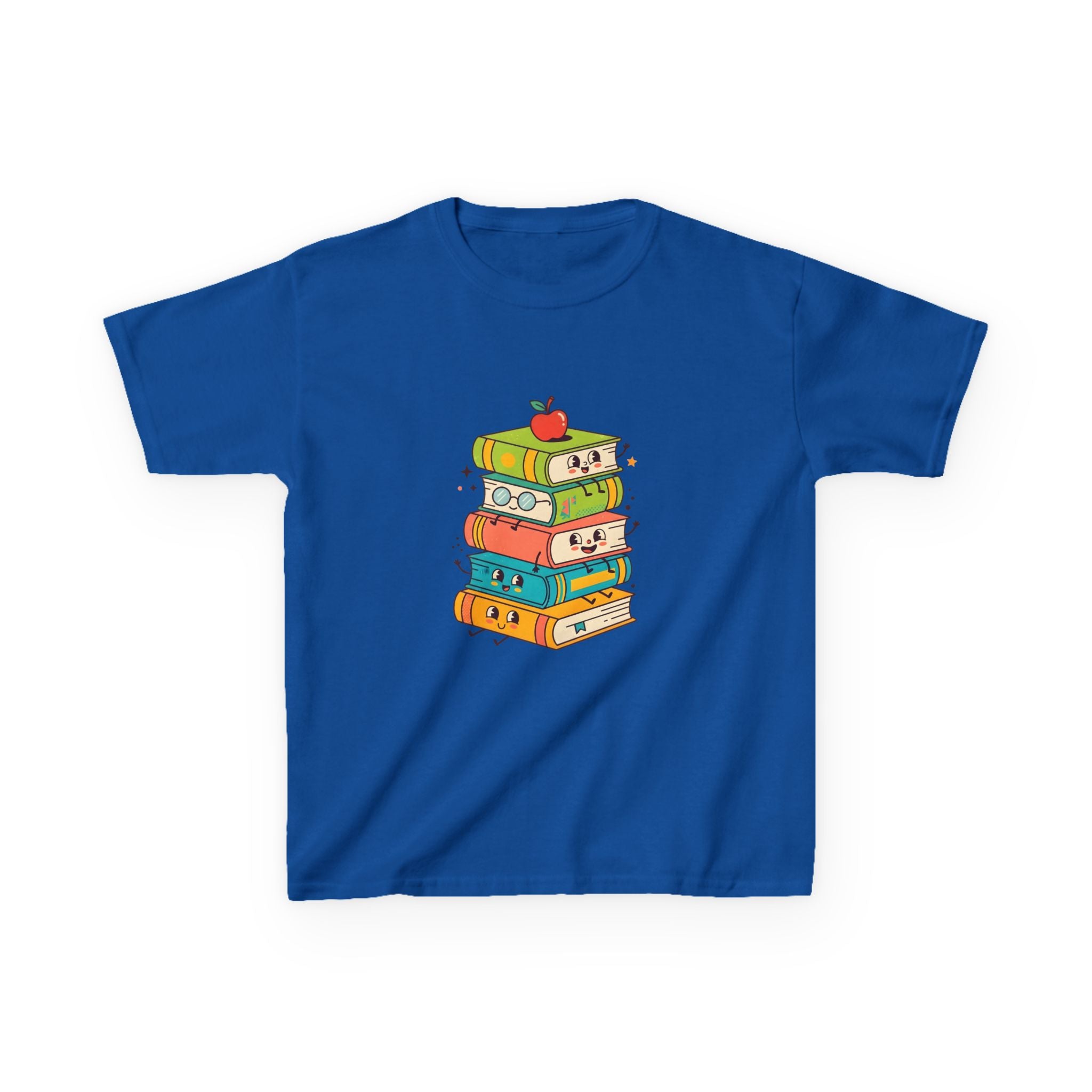 Kids Bookworm Tee - Whimsical Retro Reading & Learning Design