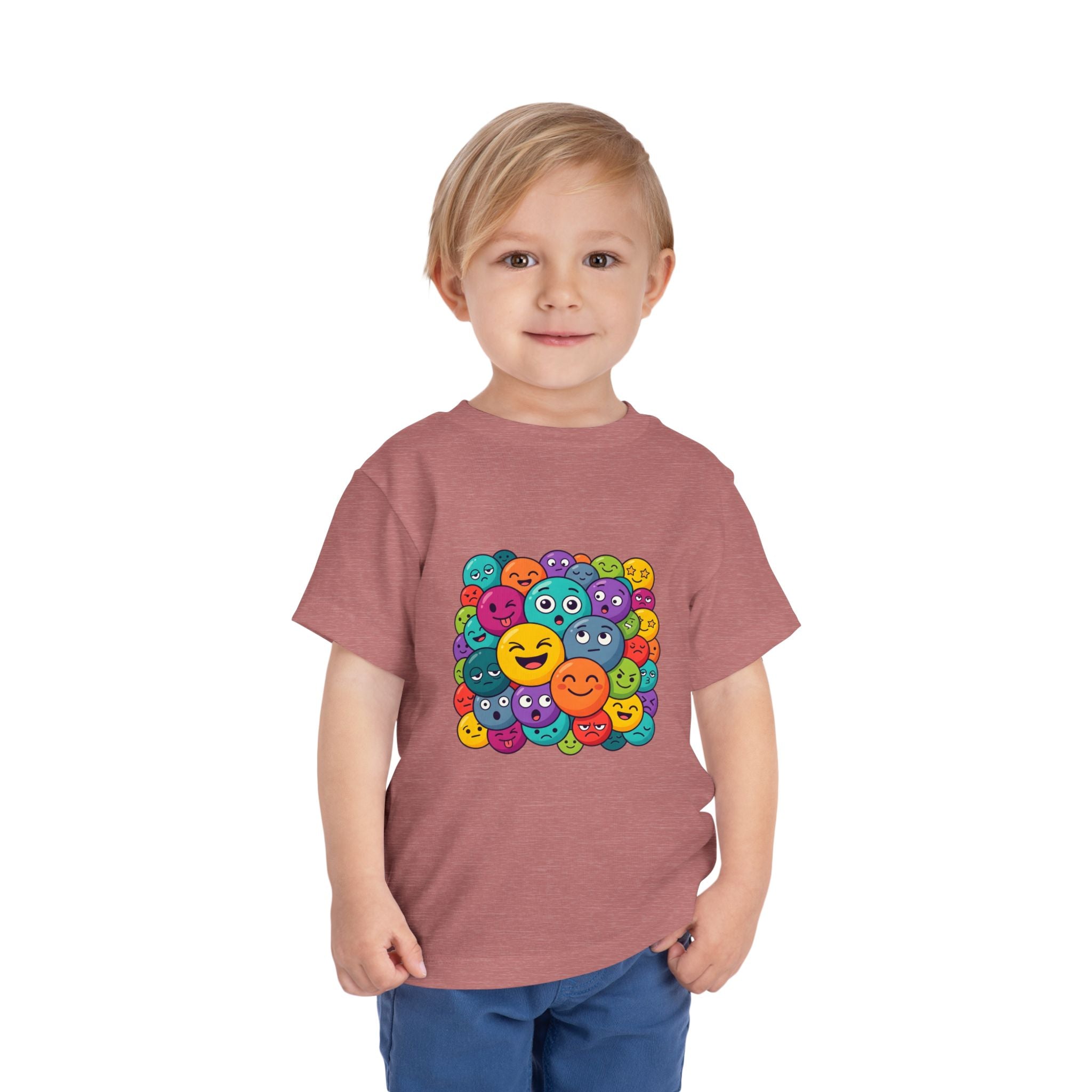 Toddler Tee - Expressive Emoji Faces | Kids Emotions & Feelings
