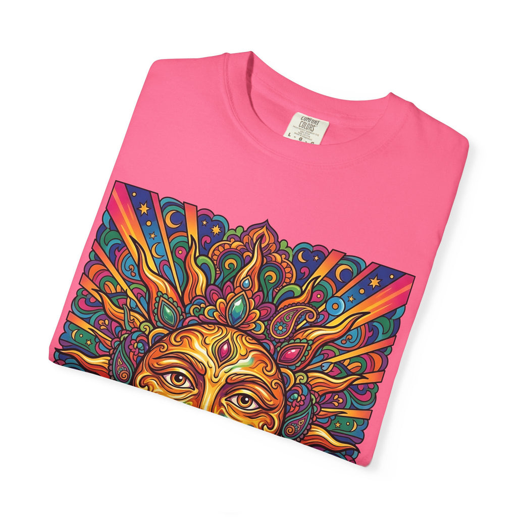 Unisex T-shirt - Psychedelic Sun Boho | Comfort Colors Garment-Dyed