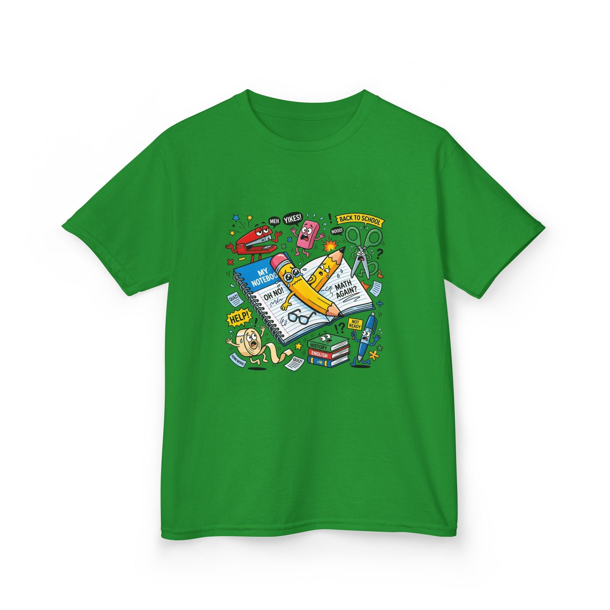 Kids Tee - Back to School Anxiety MEH YIKES! Funny Student