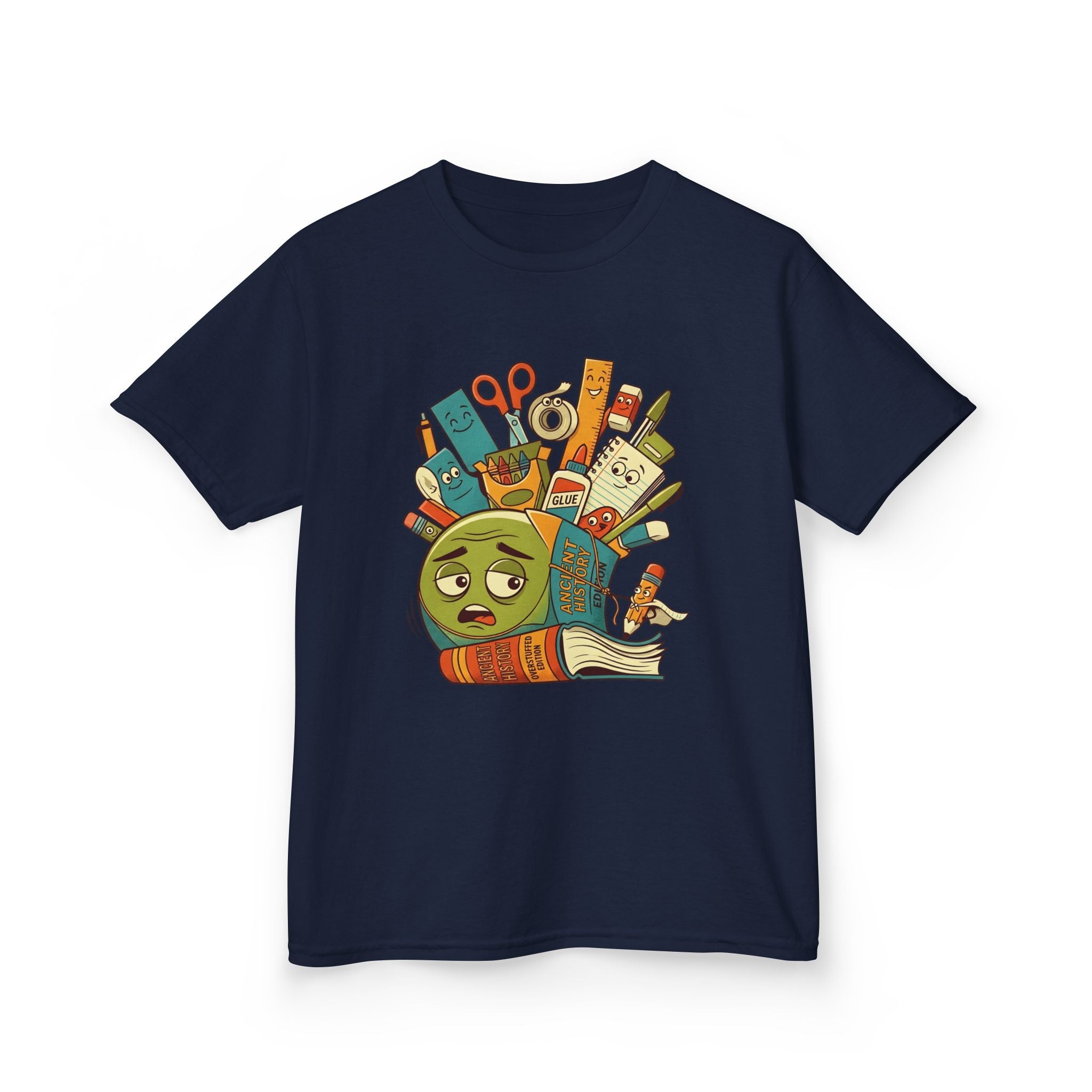Kids Tee - Ancient History Overstuffed Edition | School Stress Back