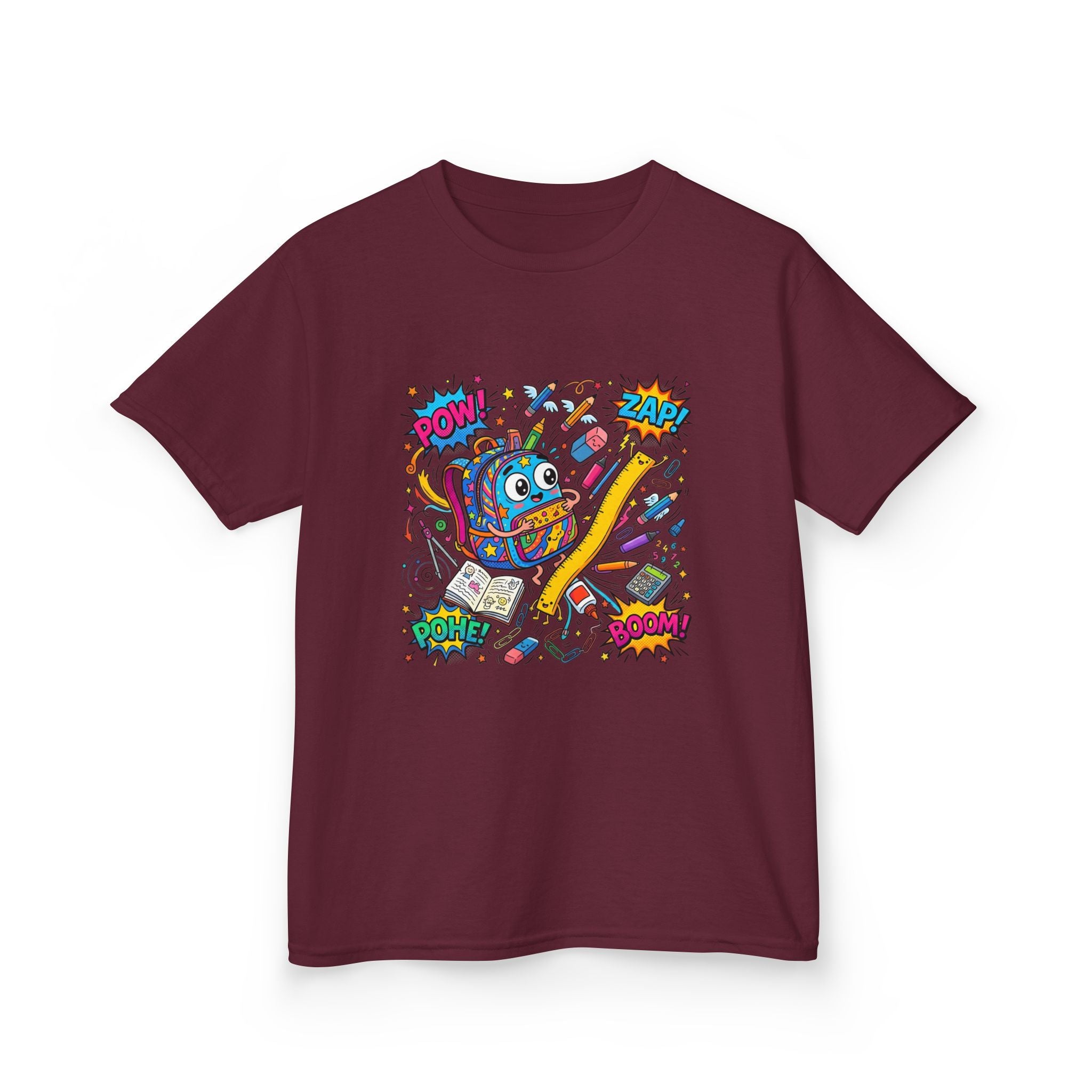 Kids T-Shirt - POW! ZAP! Comic School Supplies | Back to School