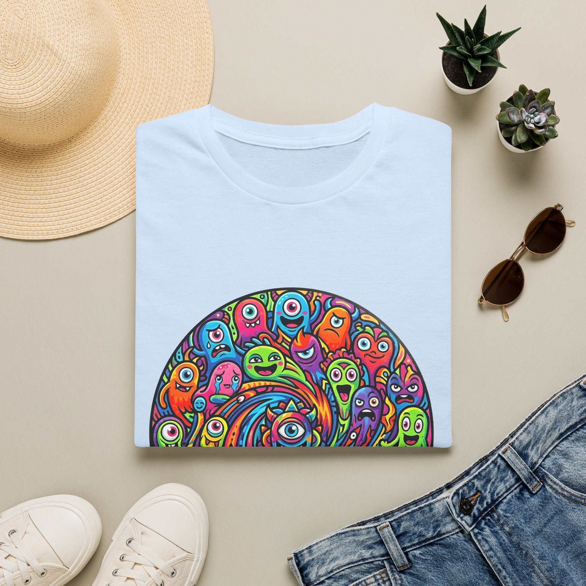 T-Shirt - Psychedelic Monster Swirl | Vibrant Alien Party
