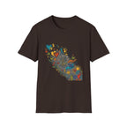Unisex T-Shirt - Groovy Folk Art Love & Peace | Vibrant Community