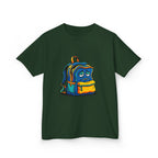 Kids Heavy Cotton Tee - Sad Backpack Cartoon | Back to School 2026