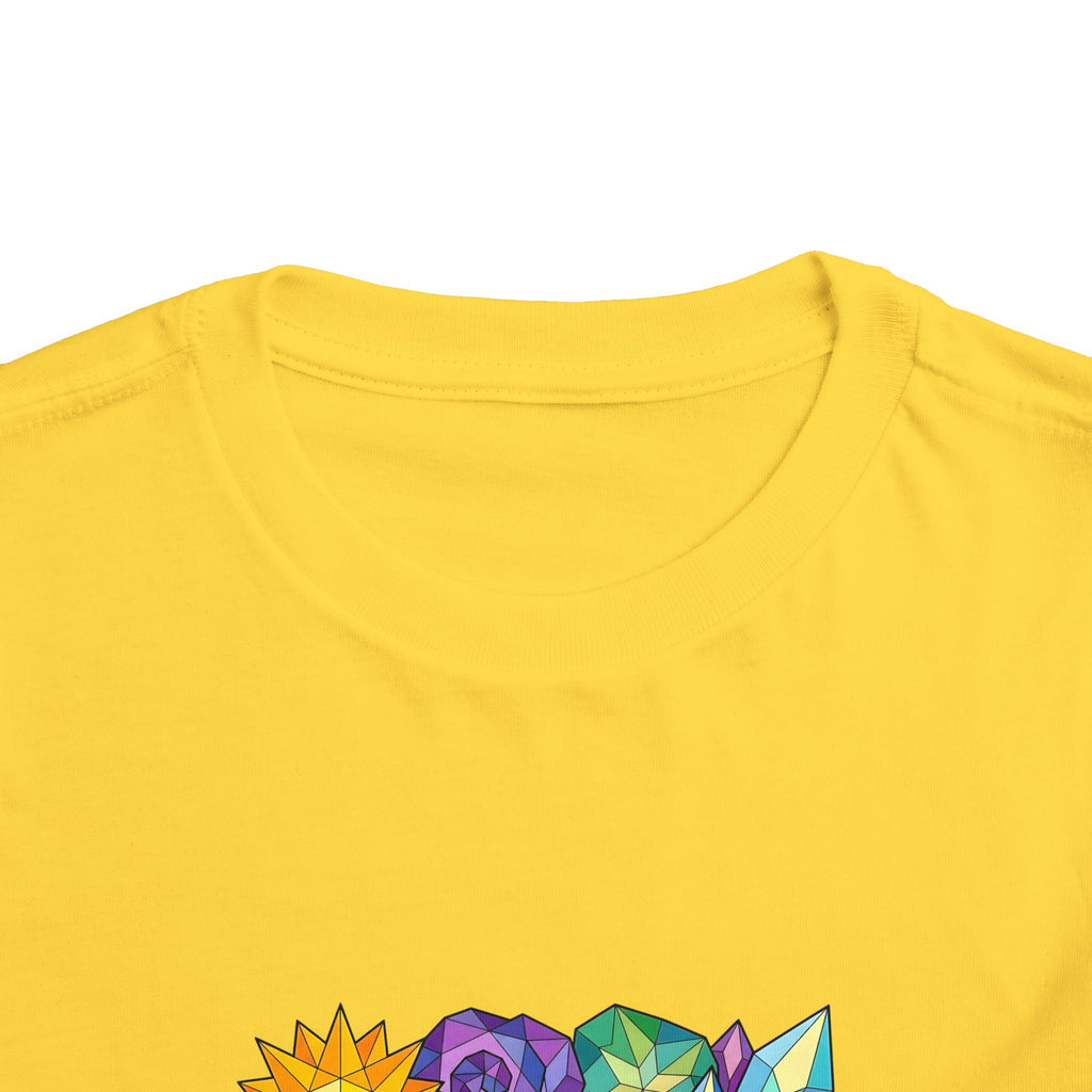 Toddler Tee - Vibrant Geometric Crystal & Gemstone Shirt