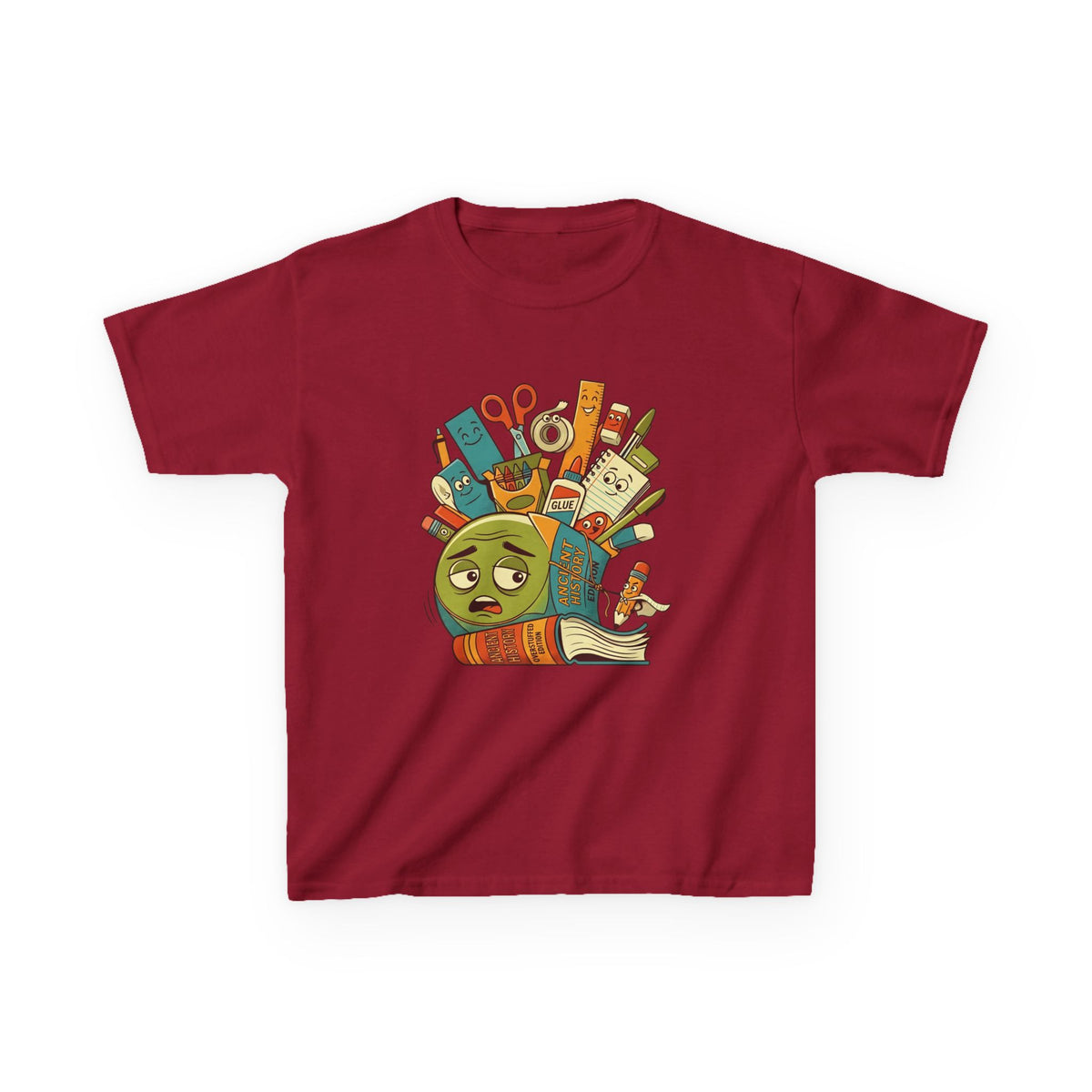 Kids Tee - Ancient History Overstuffed Edition | School Stress Back