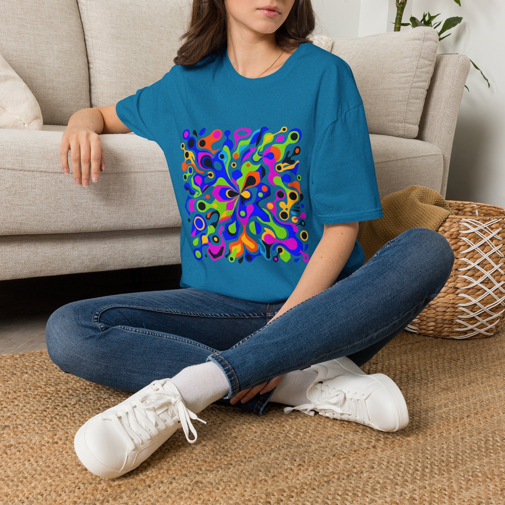 Unisex T-Shirt - Vibrant Organic Abstract | Psychedelic Flow