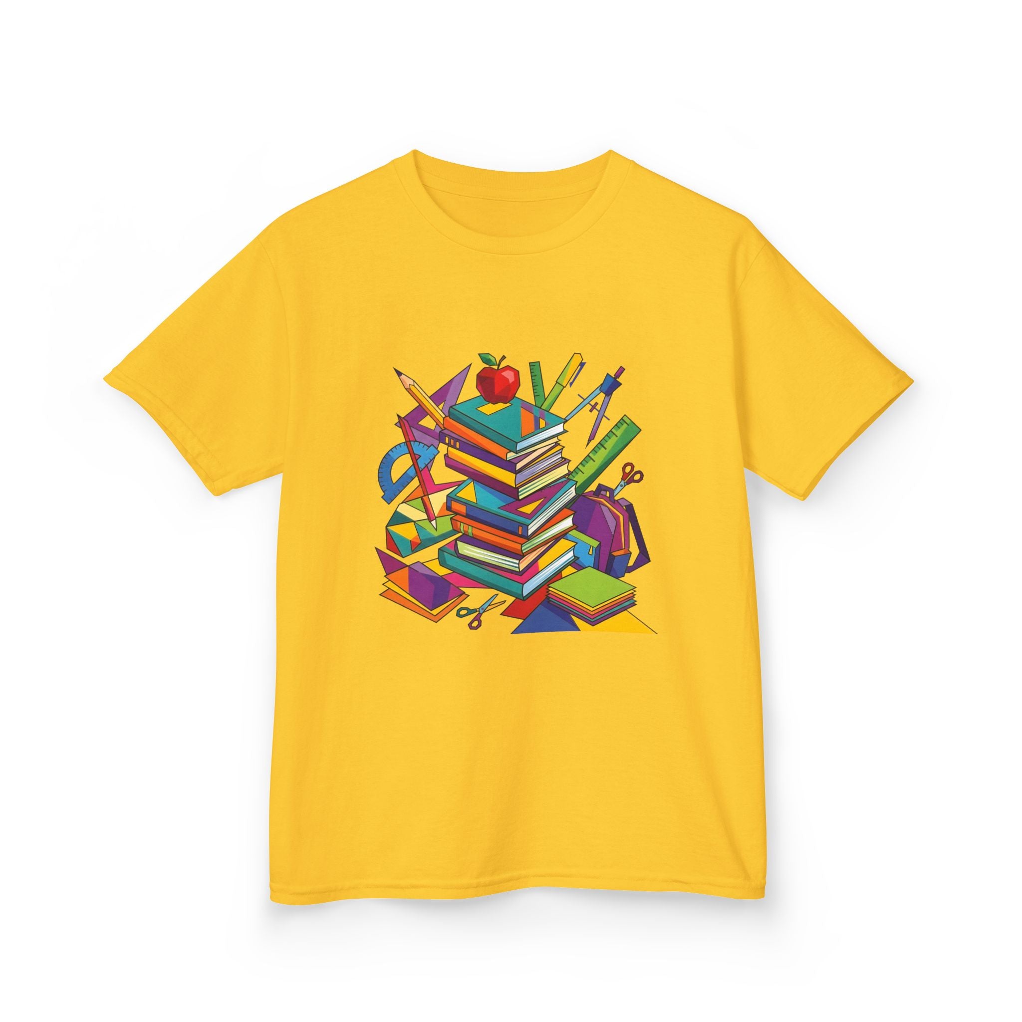 Kids T-Shirt - Geometric School Supplies Tee | Back to School
