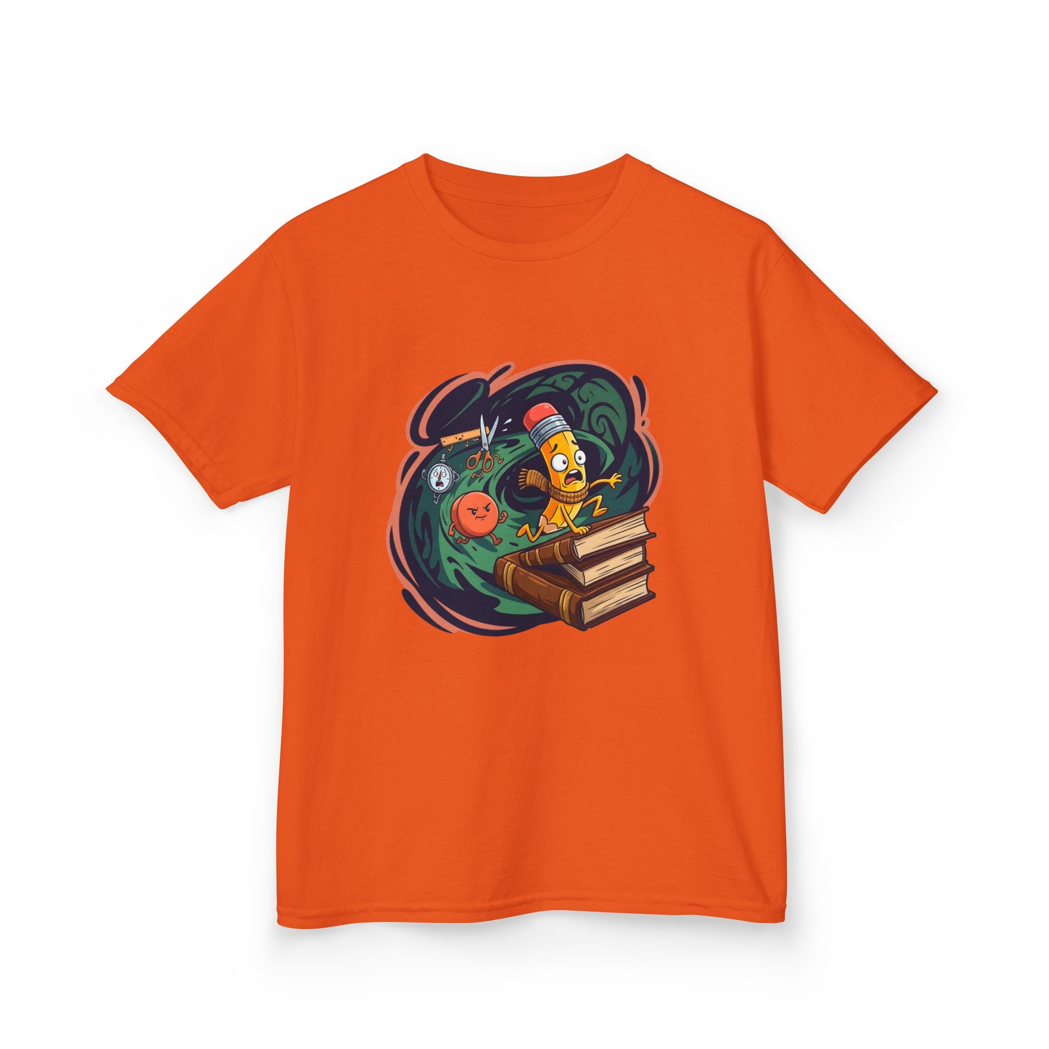 Kids School Supplies Tee - Whimsical Cartoon Design | Back to School