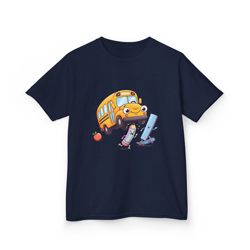 Kids School Bus Tee - Cute School Supplies Shirt | Back to School 2026