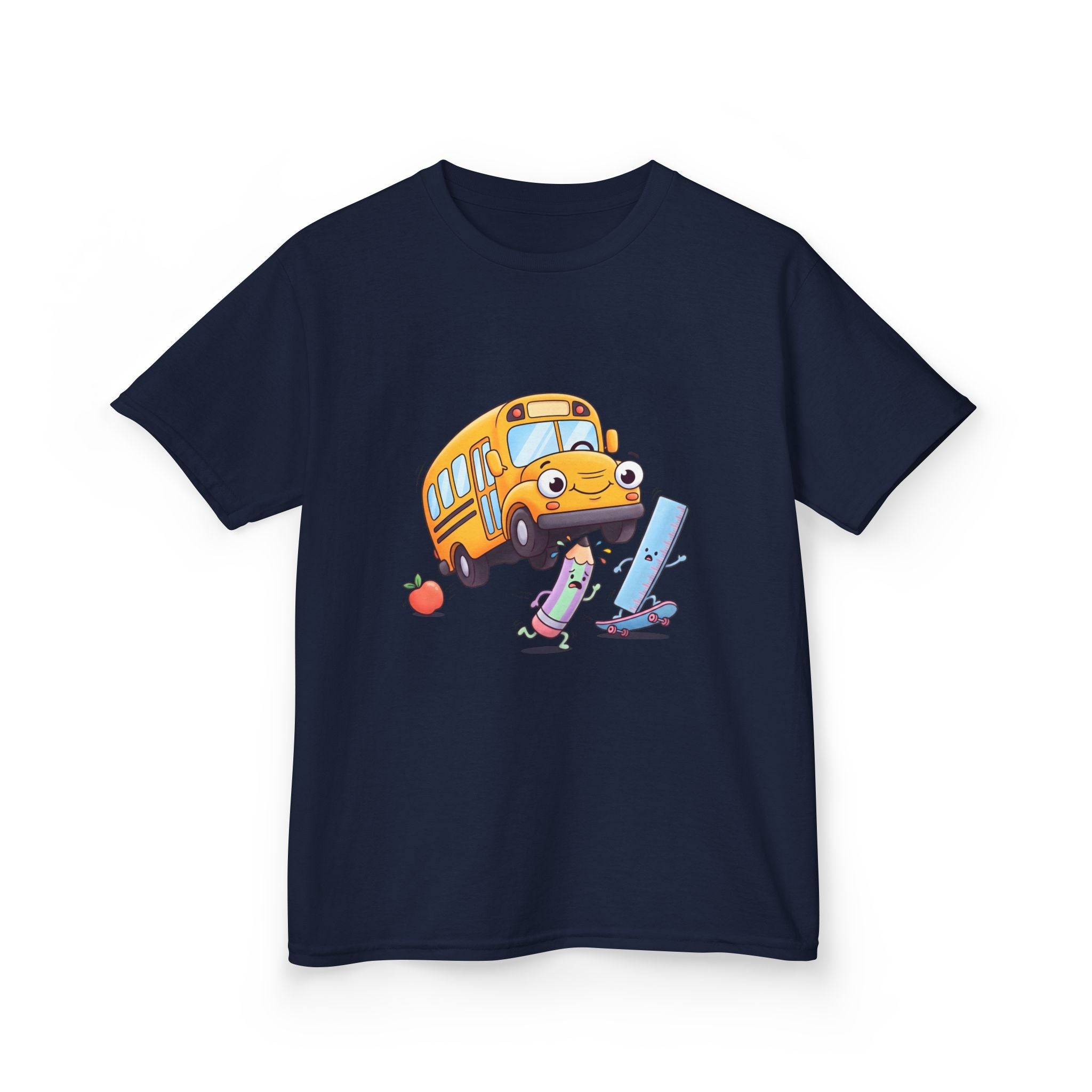 Kids School Bus Tee - Cute School Supplies Shirt | Back to School 2026