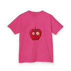 Kids Heavy Cotton Tee - Whimsical Monocle Apple Character