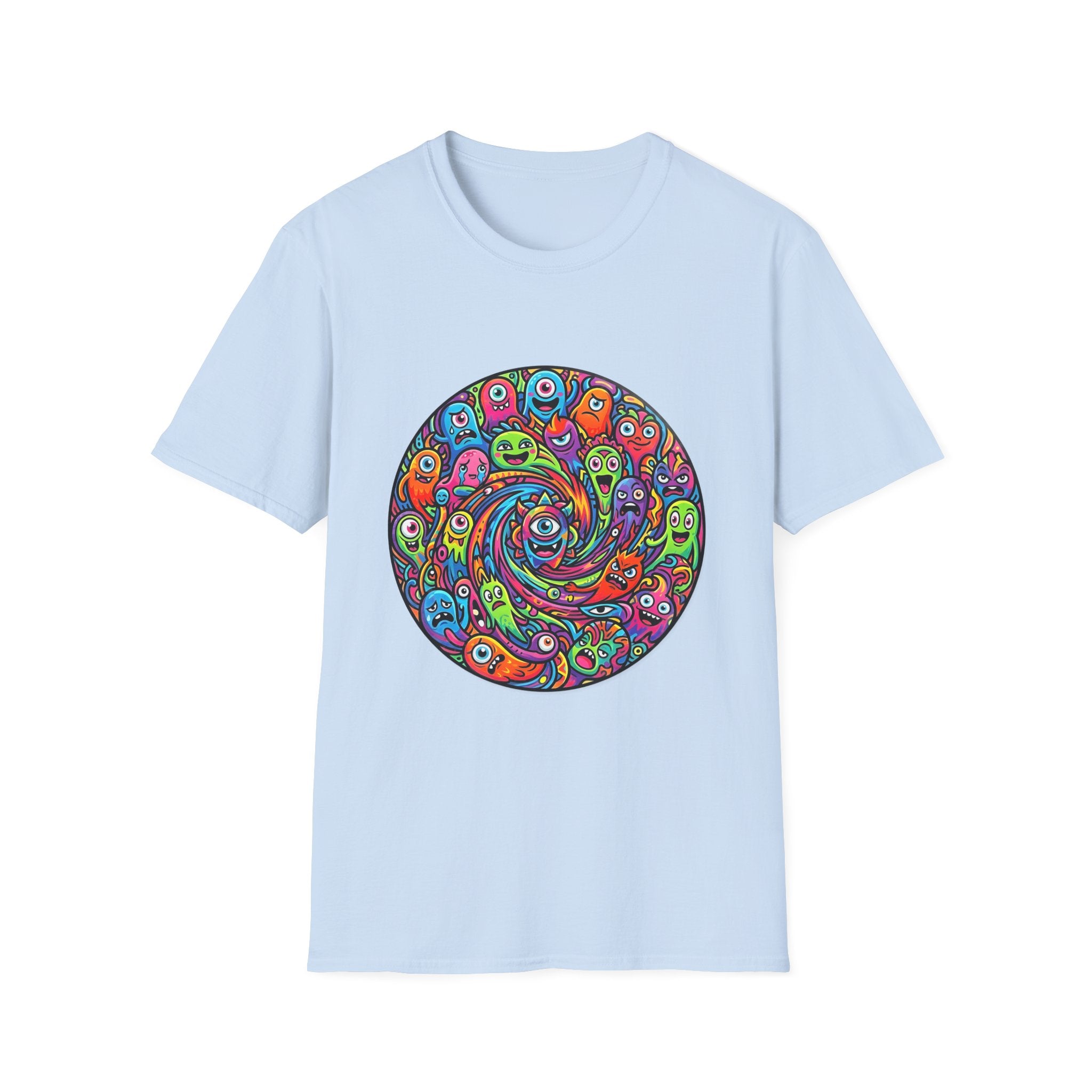 T-Shirt - Psychedelic Monster Swirl | Vibrant Alien Party
