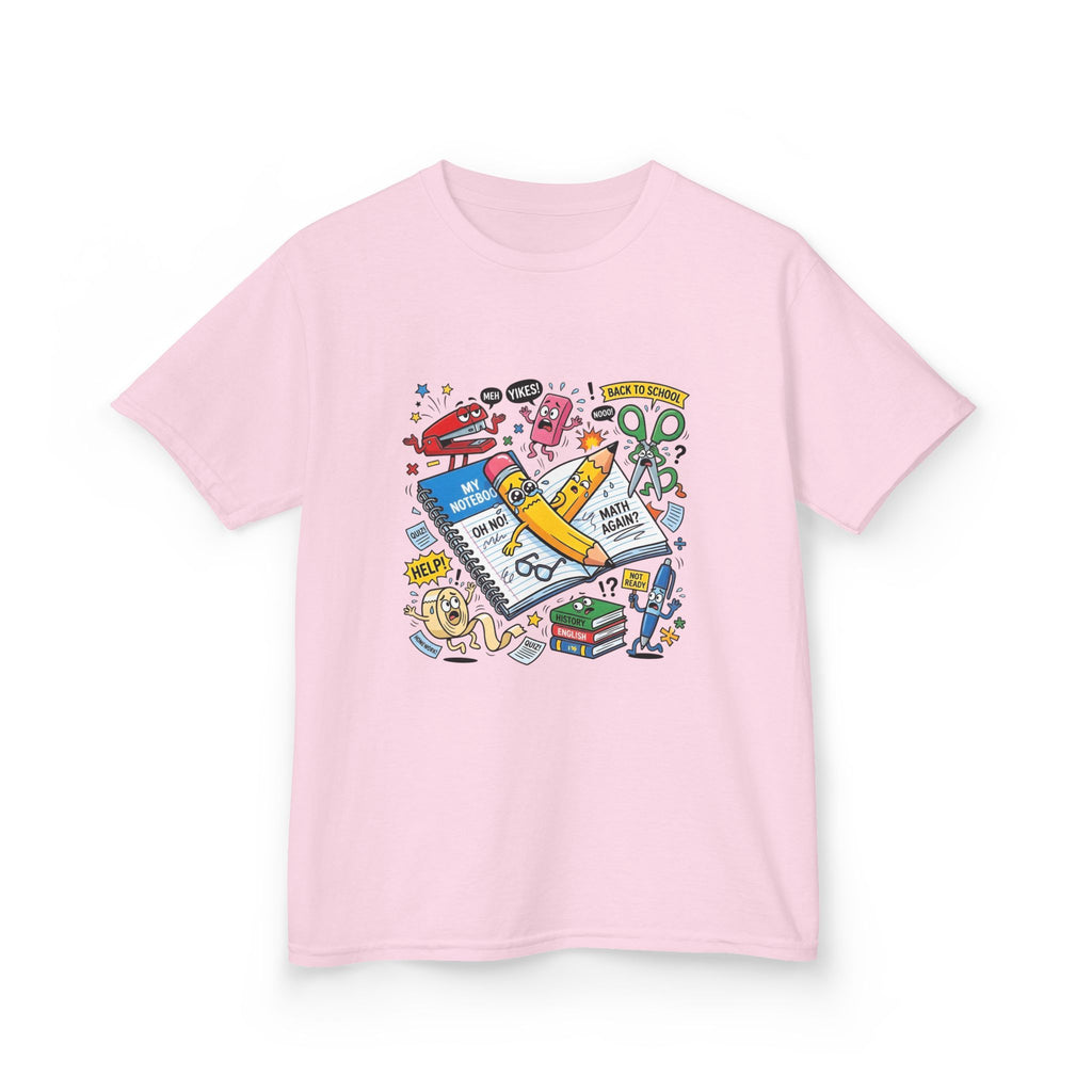 Kids Tee - Back to School Anxiety MEH YIKES! Funny Student