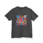Kids T-Shirt - Cartoon School Supplies Doodle | Back to School
